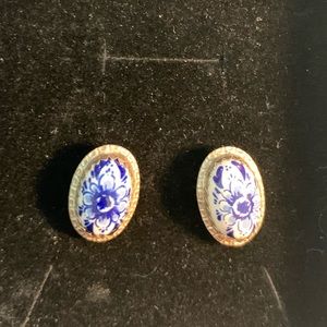 Vintage Porcelain Earrings
